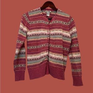 Women’s Cotton Fair Isle Cardigan Sweater